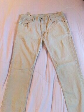 Levi's Tan Distressed Jeans